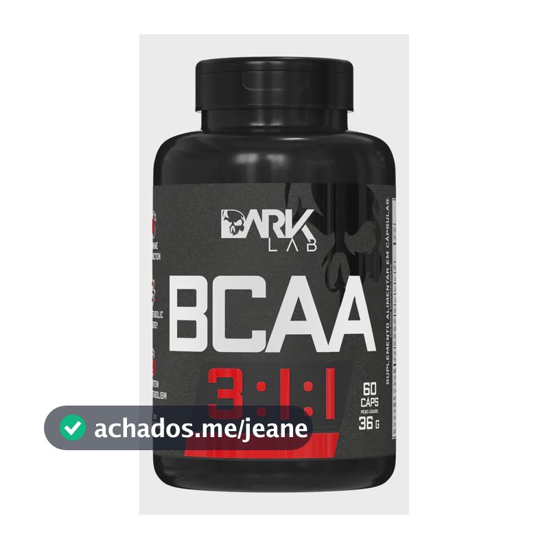Bcaa 3:1:1 60 Caps Dark Lab Leucina Valina E Isoleucina Sabor Sem sabor