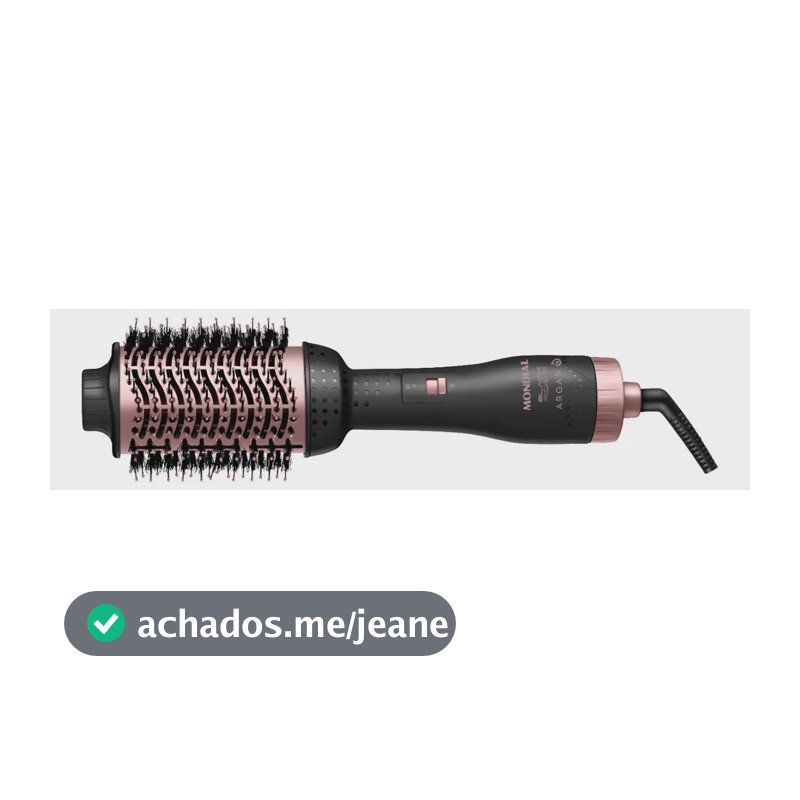 Escova Secadora Es-14-BI Black Rose Argan 1200W Mondial