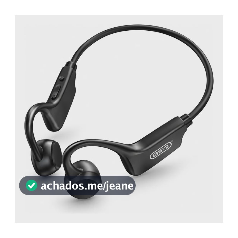 Fone Byz A897bl Indução Óssea Leve Para Esporte E Academia Preto