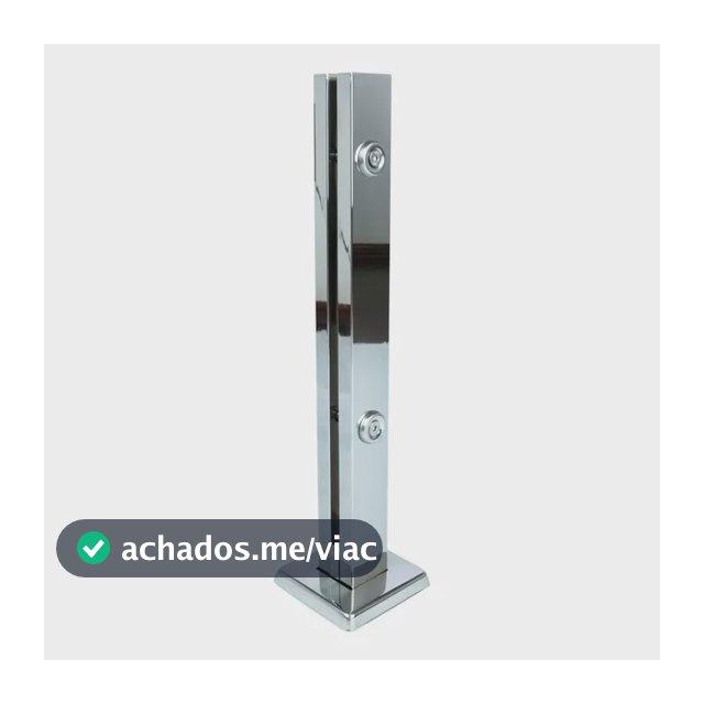 Kit 10 Colunas Torre Em Inox 40cm 2 Furos Guarda Corpo