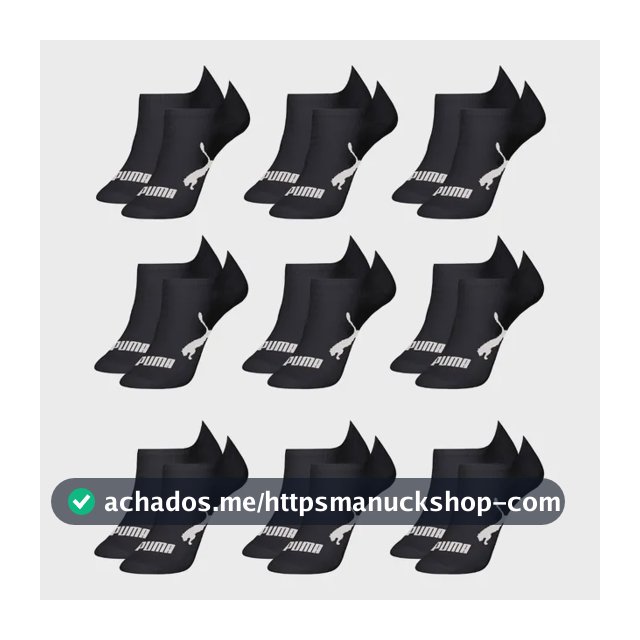 Kit 9 Pares Meias Puma Soquete Cano Curto Sapatilha Original