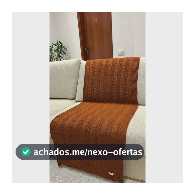 Peseira Manta Trança Tricot Cama Solteiro 160x60cm Madrid