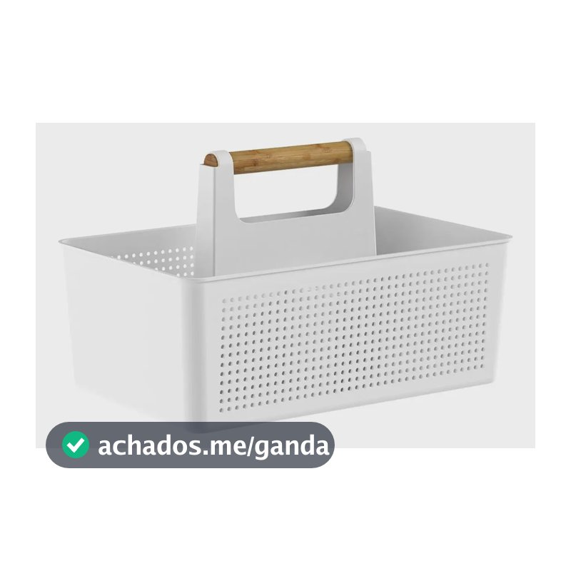 Organizador Multiuso Ou 8l Linha Flow Cor Branco