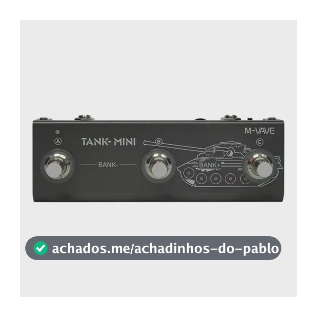 Pedaleira Mvave Tank Mini Guitarra Multiefeito Bluetooth 21 Presets