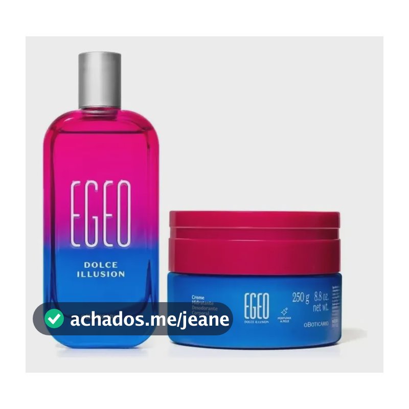 Oboticario Kit Egeo Dolce Illusion Colônia + Hidra Corporal