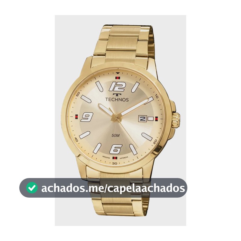 Relógio Technos Masculino Racer Dourado - 2315law/1x