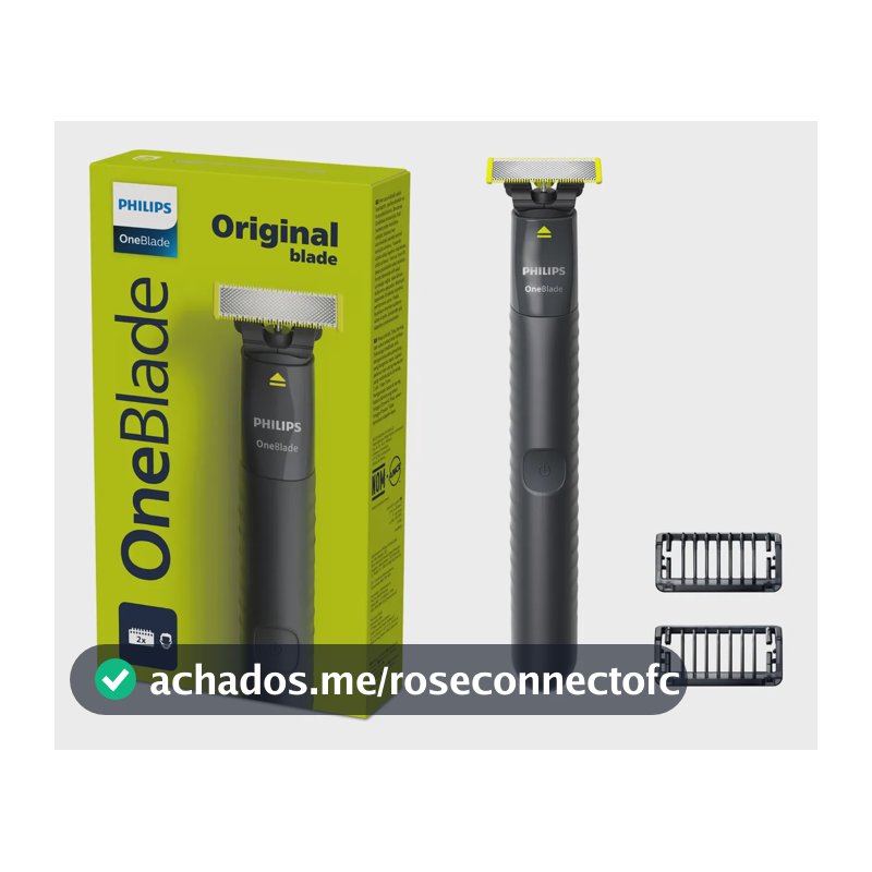 Barbeador e Aparador Elétrico Philips OneBlade 2 Pentes, Sem Fio e À Prova D'Água - QP1424/10