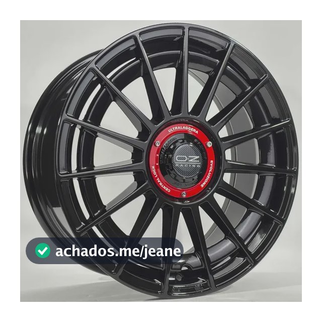 Jogo Rodas Oz Superturismo Gol/sandero/onix Aro 17x7,5 4x100 Preto Brilhante