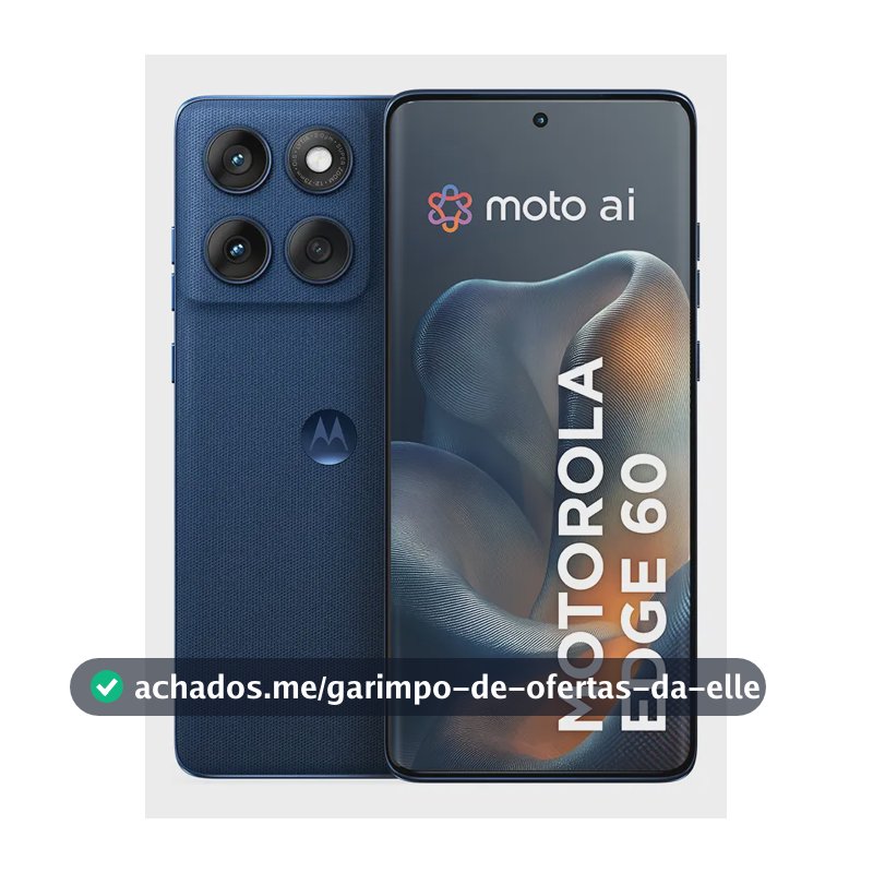 Smartphone Motorola Edge 60 5g - 512gb 12gb Ram+12gb Ram Boost, Tela Quad-curve Moto Ai 50mp Sony Camera Ultrarresistencia Militar Ip68 + Ip69 - Azul Marinho