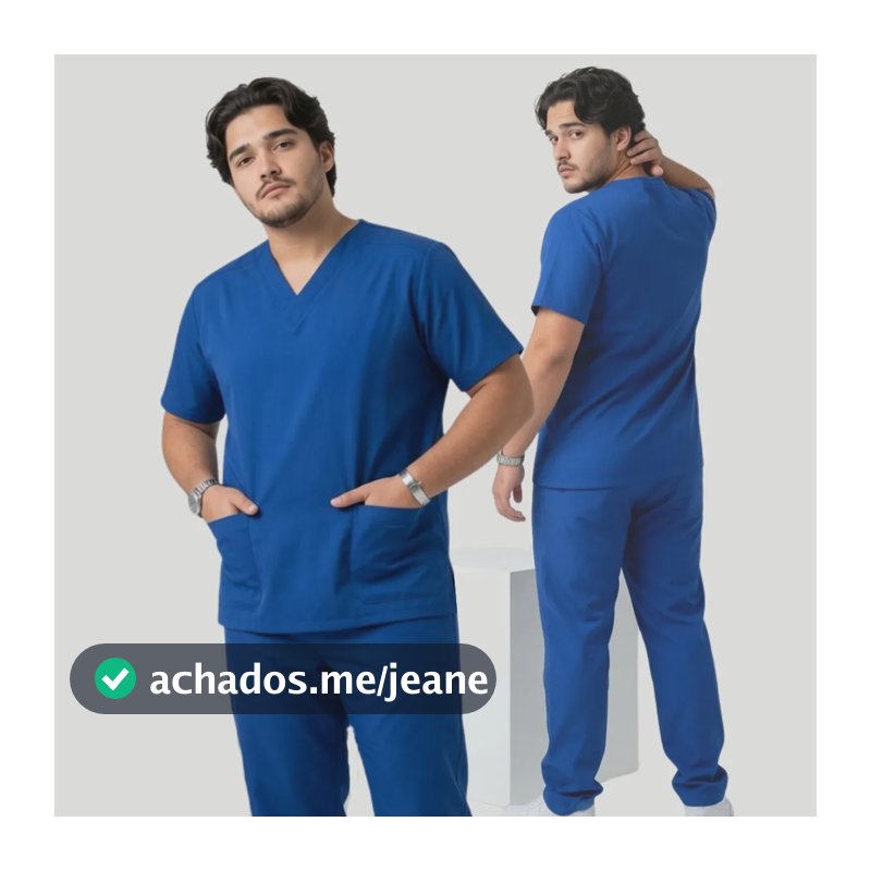 Conjunto Scrub Gabardine Não Amassa Seca Rápido Masculino-ph
