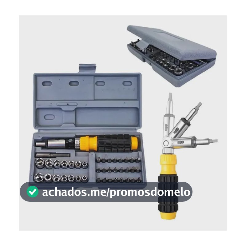 Jogo Chaves Soquetes 41 Peças Maleta Organizadora