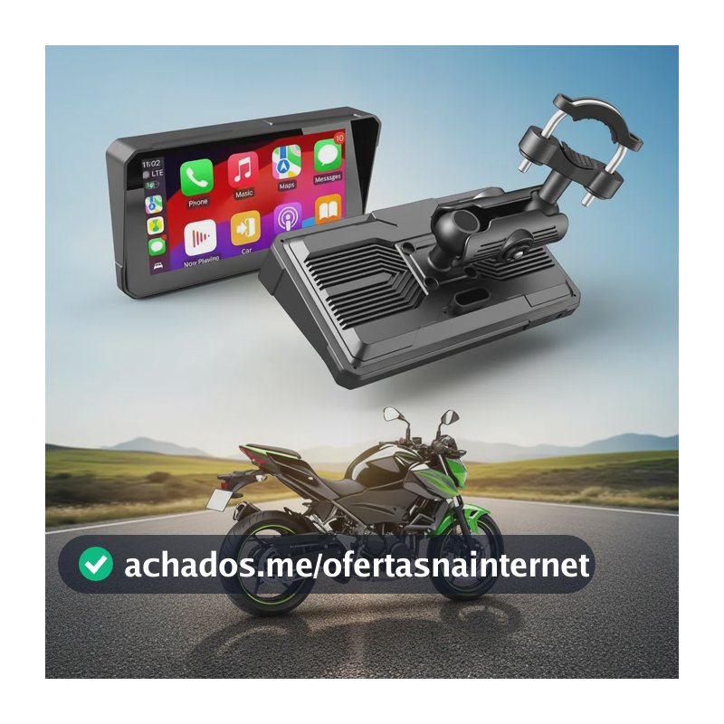 Multimídia Mp5 Para Moto 6'' Carplay Android Auto Bluetooth Preto