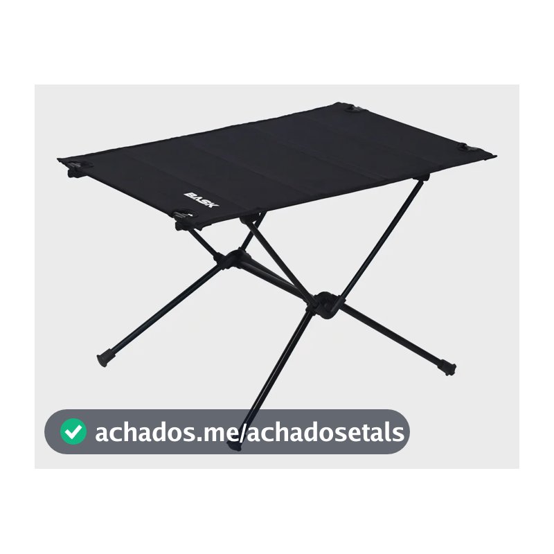 Bask Mesa Dobrável Portátil de Alumínio Tampo Oxford Ultraleve 900g – Camping, Praia e Pesca （Preto）