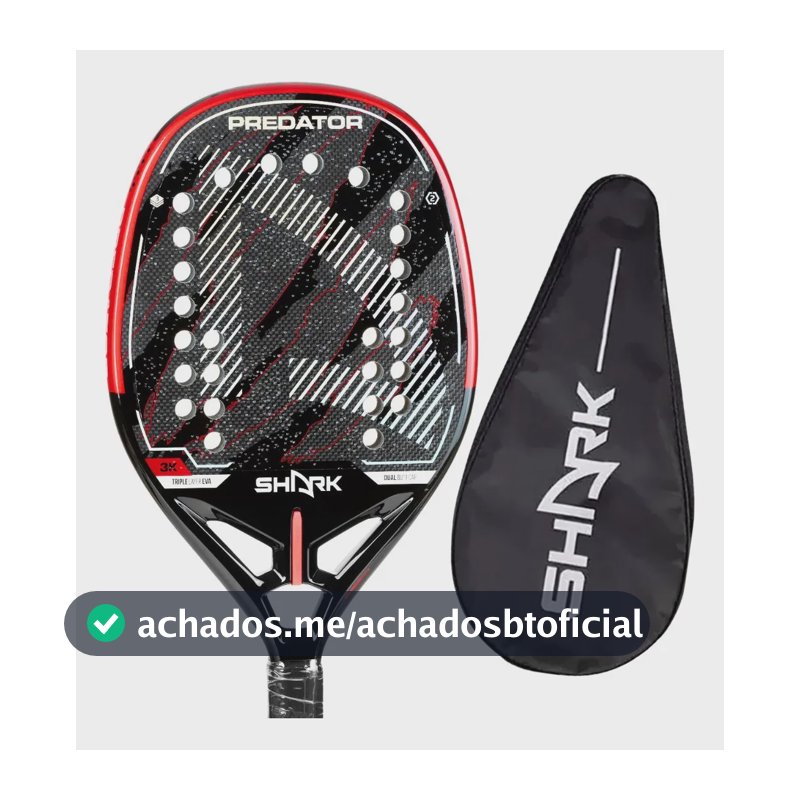Raquete Beach Tennis Shark Predator - 2026 317g - 25.5