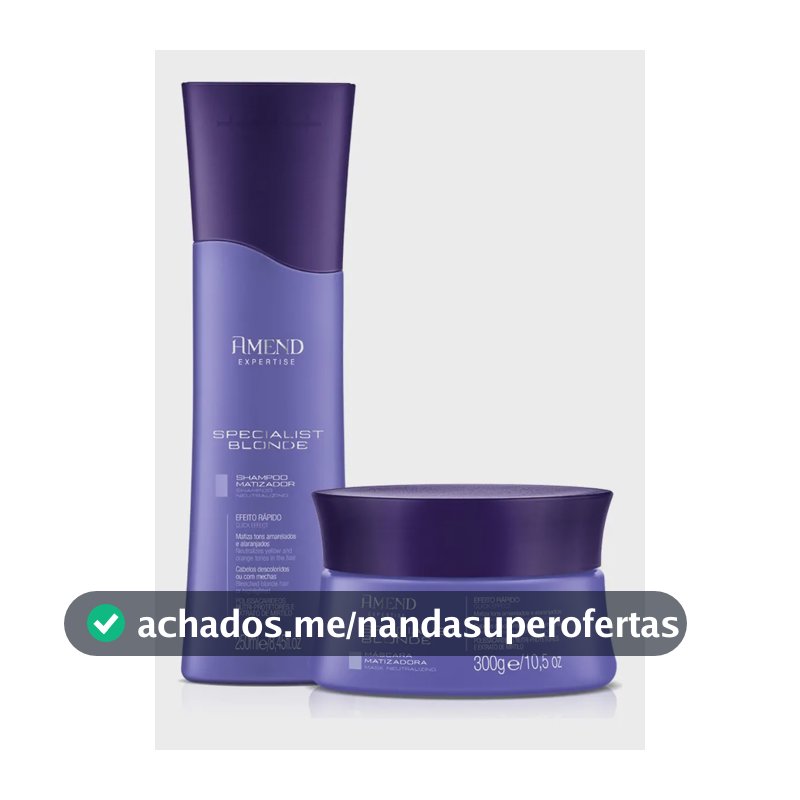 Kit Amend Specialist Blonde Matizador Shampoo E Mascara