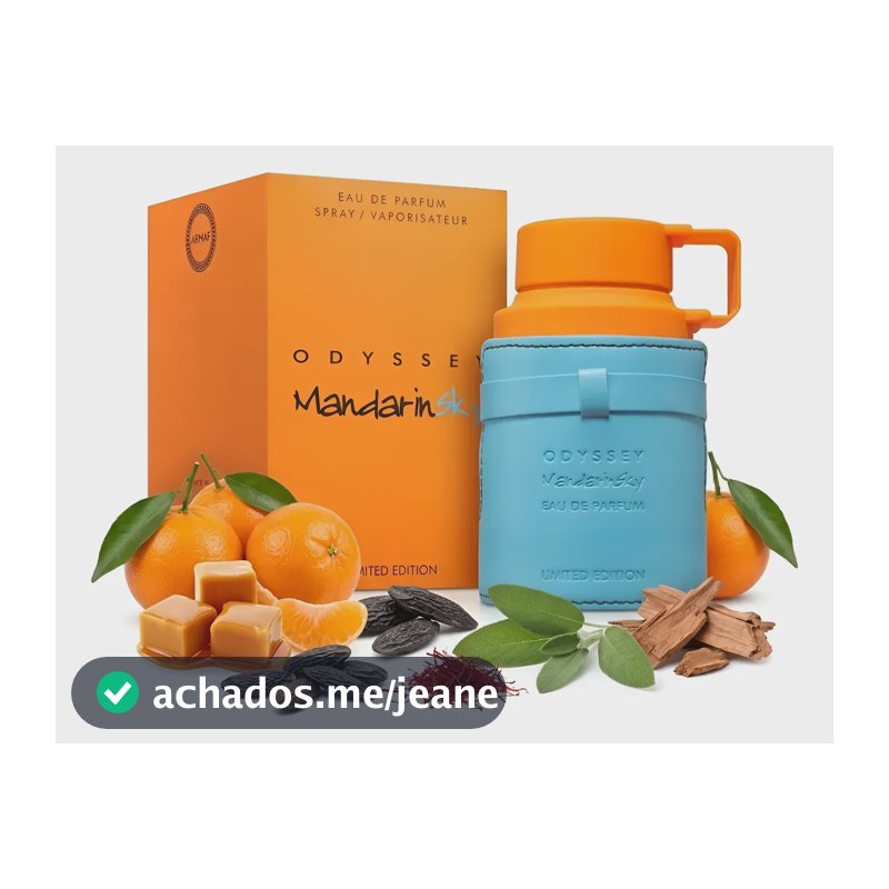 Perfume Árabe Odyssey Mandarin Sky Armaf Eau De Parfum 100ml Masculino Âmbar Amadeirado