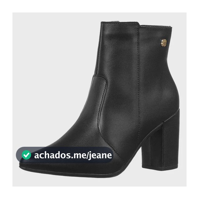 Bota Bico Fino Coturno Feminino Cano Curto Salto Confortável