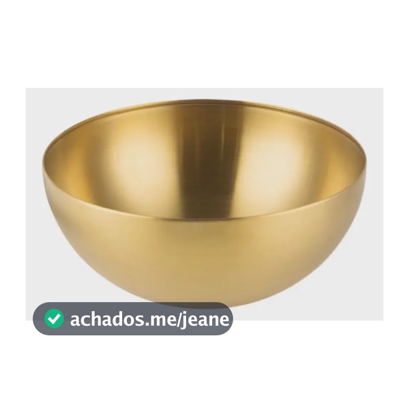 Tigela Bowl Aço Inox Dourado Bacia Multiuso Cozinha 28 Cm