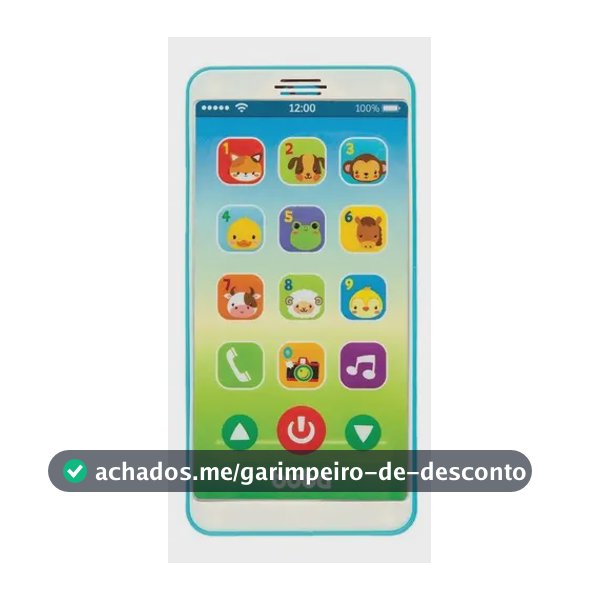 Celular De Brinquedo Baby Phone Musical Buba Telefone Cores Cor Azul