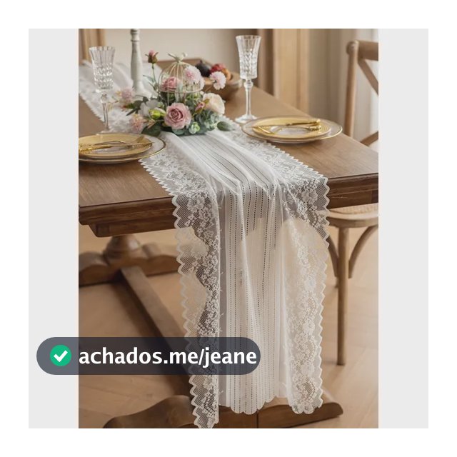 Corredor De Mesa 45x210 Cm Branco