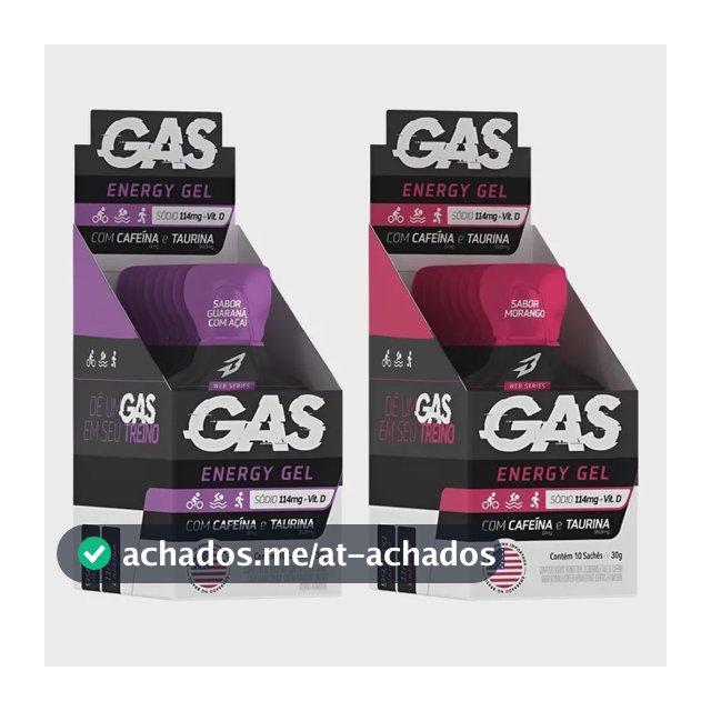 Kit 2x Caixas Gas Energy Gel 20 Sachês Ciclismo Bodyaction Morango/guarana Com Açai