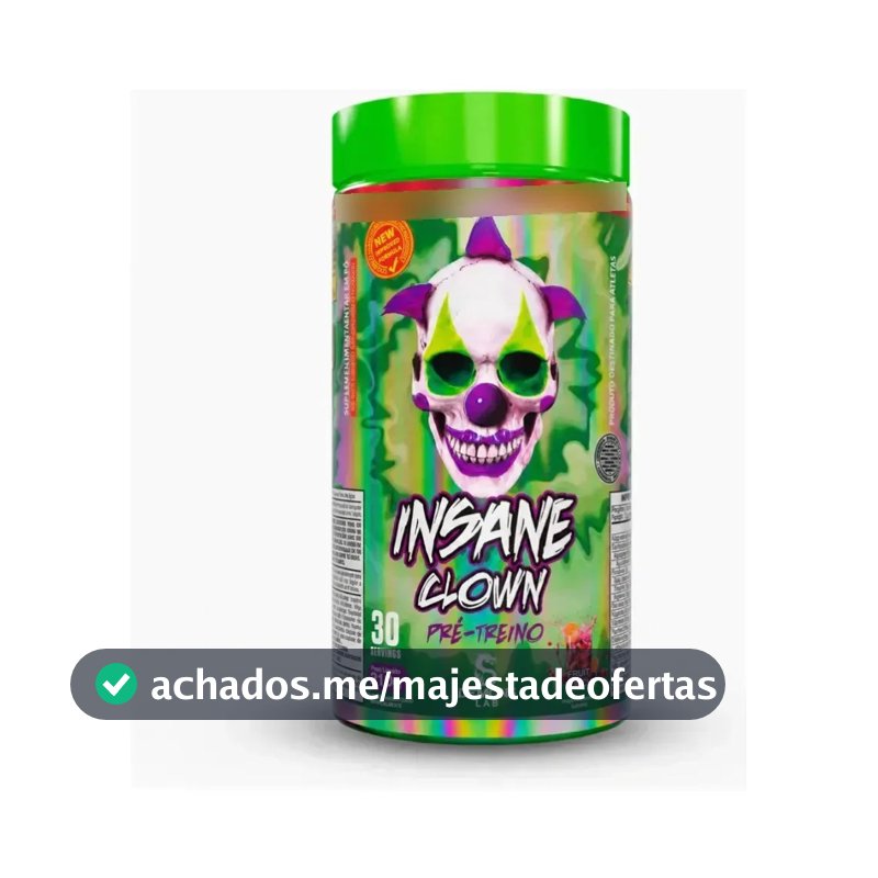 Pré Treino Insane Clown 210g Demons Lab Pra Energia E Foco Fruit Punch