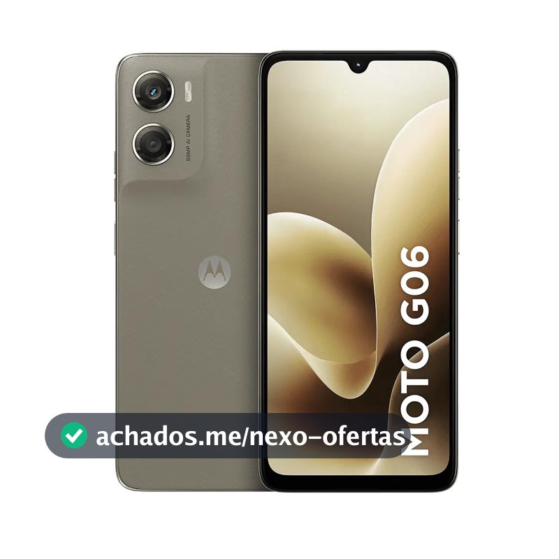 Smartphone Motorola Moto G06 - 256gb 4gb Ram + 8gb Ram Boost, e Camera 50mp Com Ai Bateria De 5200 Mah Tela 6.9 - Bege