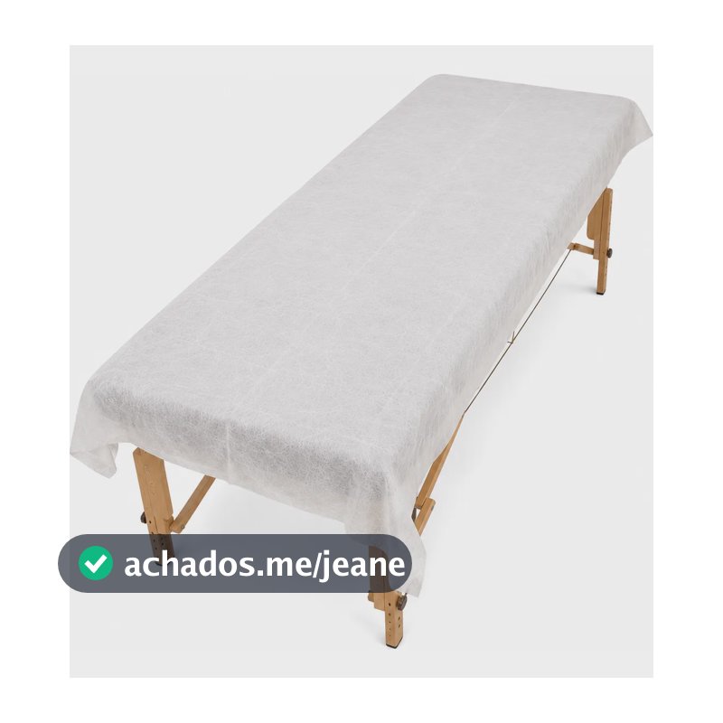 50 Lençol Descartavel Tnt Maca Gr. 15 Sem Elastico 2,10x0,90 Branco