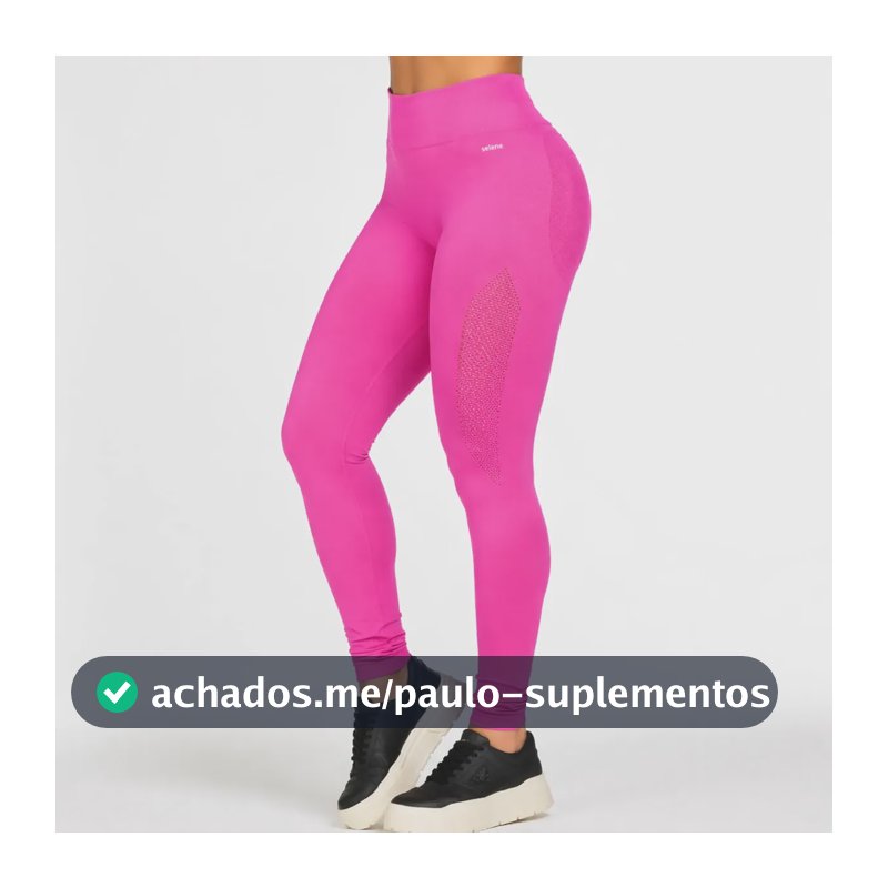 Calça Legging Feminina Selene Cintura Alta Fitness Original Rosa Gg