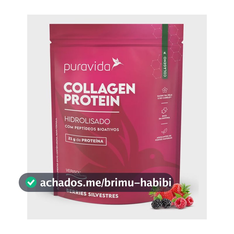 Colágeno Pura Vida Premium em pó sabor Frutas silvestres x 450g