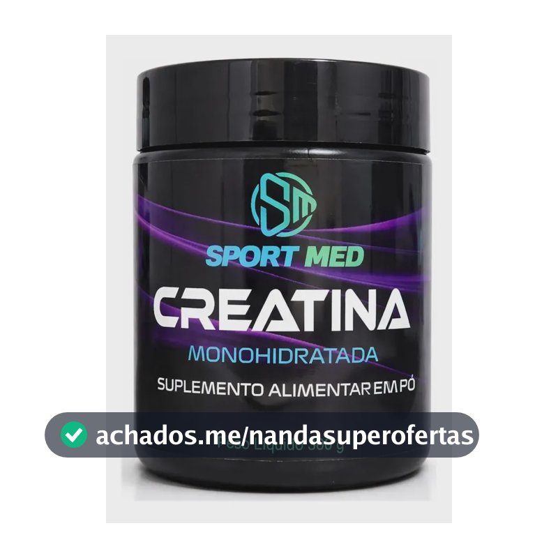 Creatina Monohidratada Sport Med Pote 300g - 100% Pura Sem Sabor
