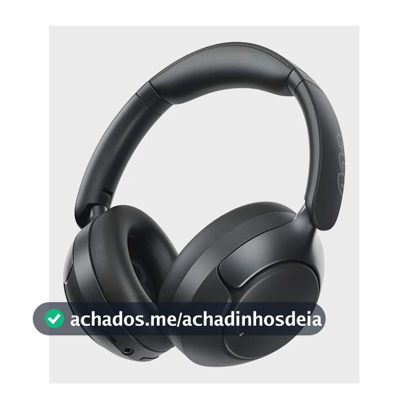 Headset QCY H3 Pro, ANC Adaptativo até 45dB, Bluetooth 5.4, Bateria de 55h, Cancelamento ENC, Conexão Multiponto, Cor Preto