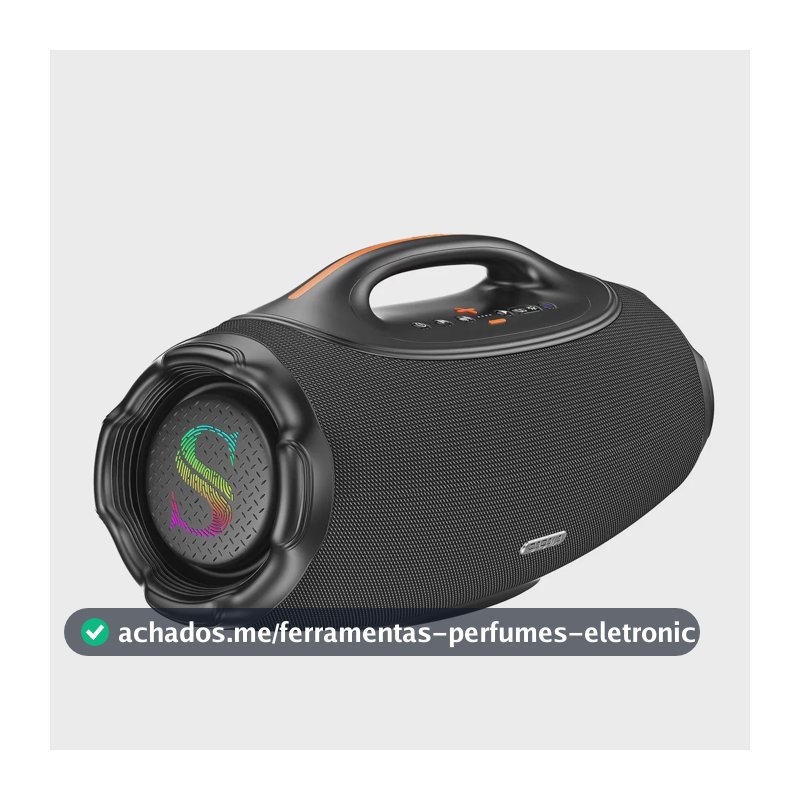 Caixa De Som Bluetooth6.0 Sabala Dr500 Tws 3 Mais Estéreo 46H 500w 81000mah Portátil Boombox karaoke App ipx6 Potente Hifi EQ 35hz - 20khz cor preto