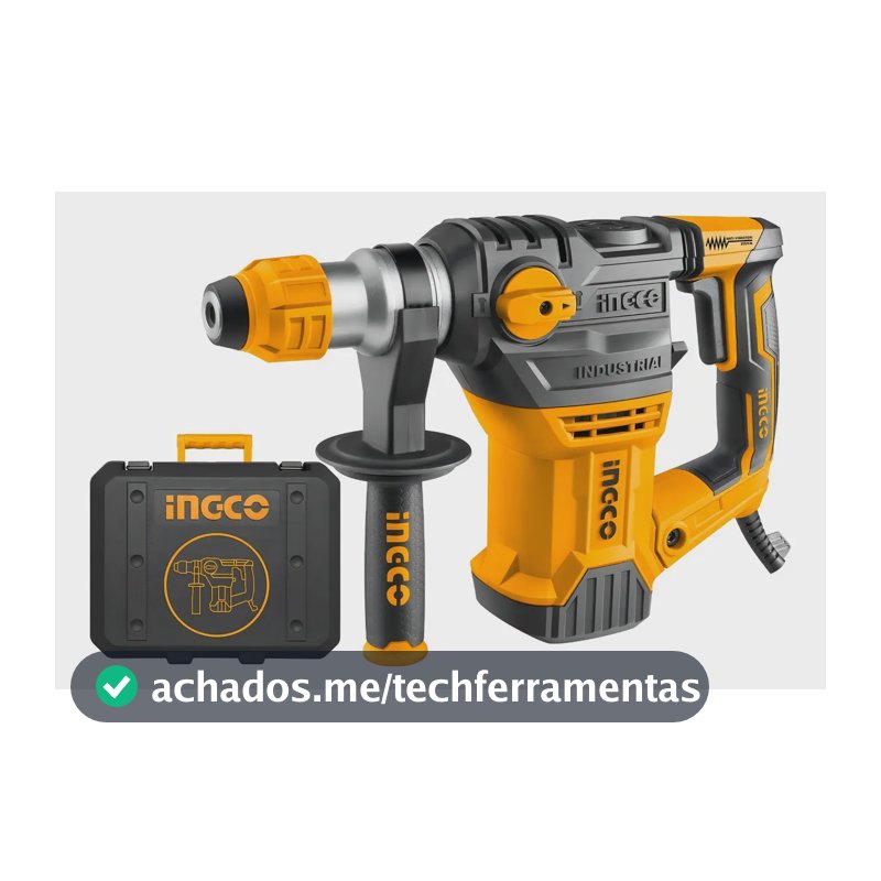 Martelete eletropneumático Ingco Industrial RH150028 amarelo frequência de 60Hz com 1.5kW de potência
