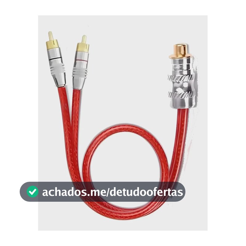 Cabo Y Rca Blindado Techone Svart - 2 Machos 1 Femea