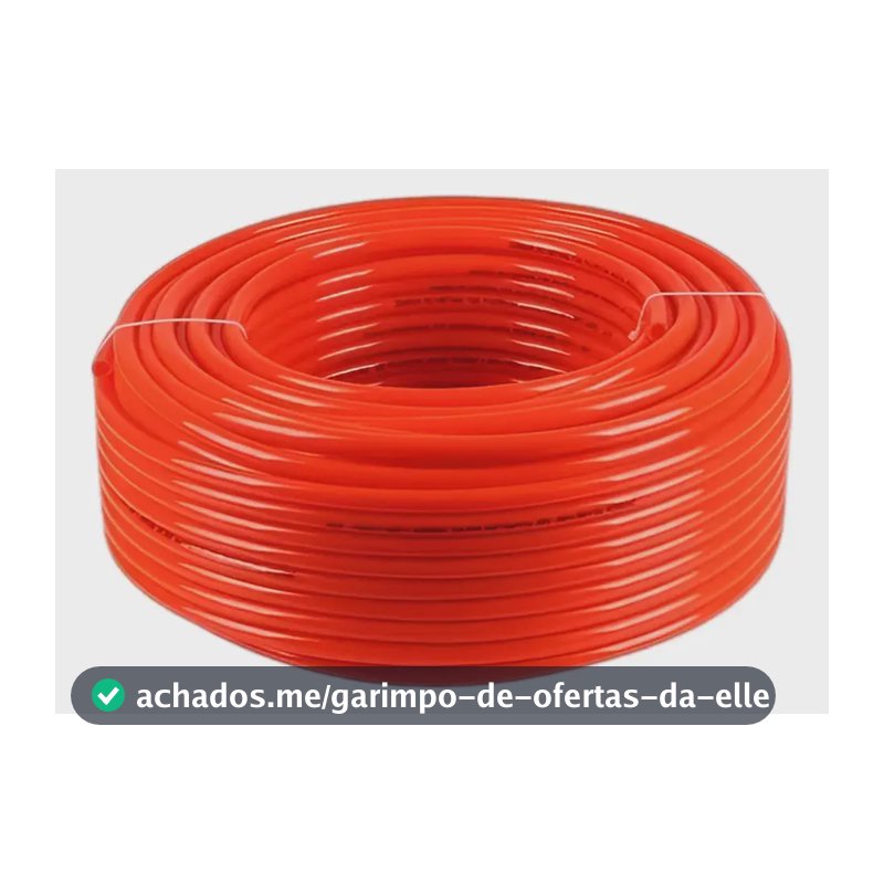 Mangueira Pneumática Poliuretano Pu Tubo 10mm Vermelho 100m Vermelho