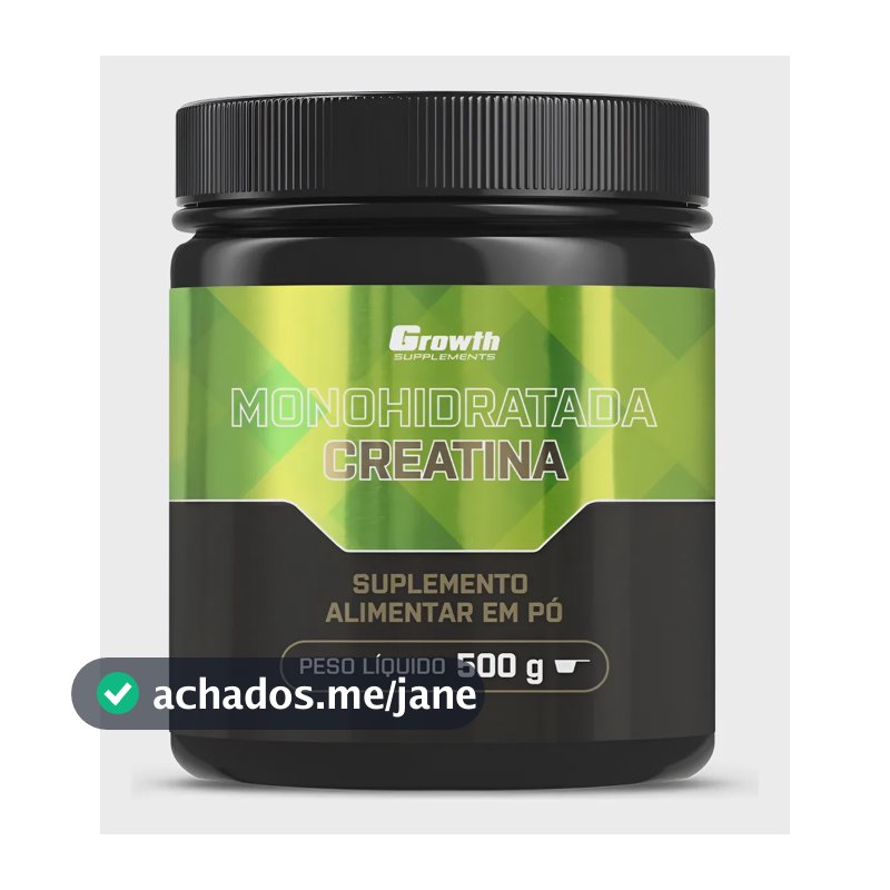 Creatina Monohidratada 500g Growth Supplements - Sem Sabor Sem Sabor