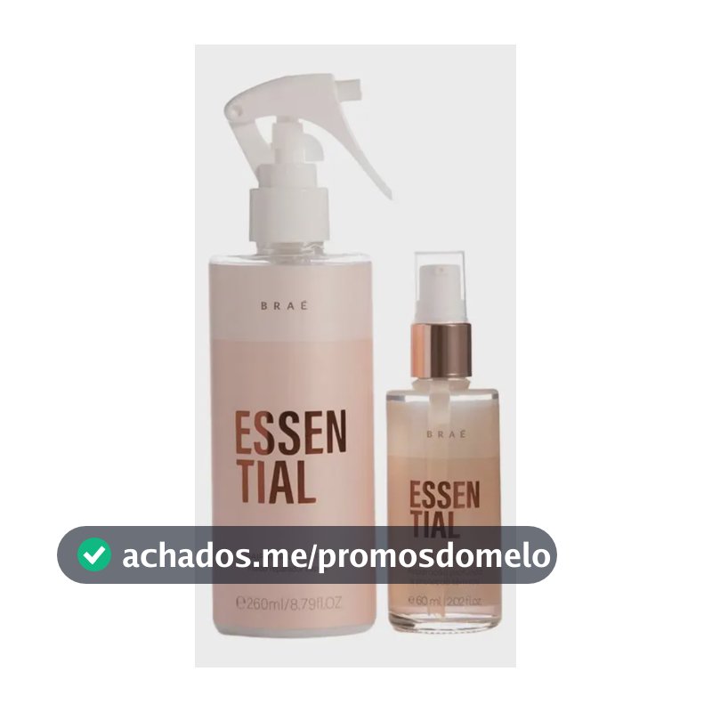 Kit Braé Essential Sérum e Óleo para Cabelos Danificados com Ácido Hialurônico
