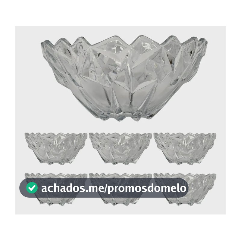Conj. 7 Em Vidro P/ Sobremesa - Casart