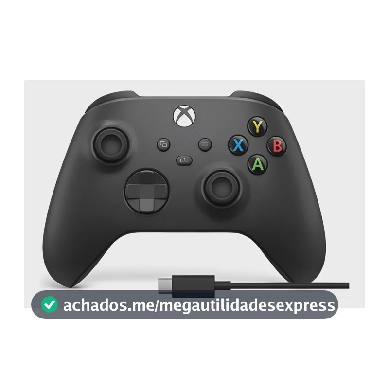 Controle Microsoft Xbox Xbox Series X|s + Cabo Usb-c Preto Carbon Black
