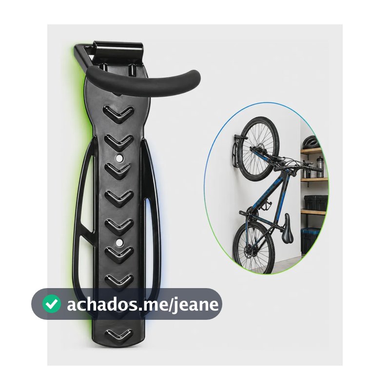 Suporte Bicicleta Parede Vertical Reforçado Para Pendurar Preto