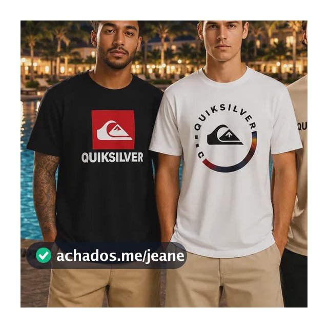 Kit 3 Camiseta Masculino Quiksilver 100% Algodão Toque Macio