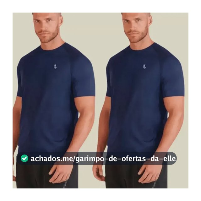 Kit 2 Camiseta Dry Masculina Fit Lupo Básica Academia