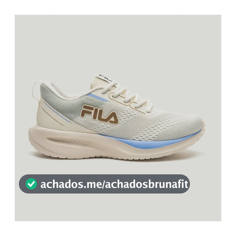 Tênis Feminino Esportivo Leve Treino Academia Fila Rise Up Bege/dourado/azul Centaurea 37