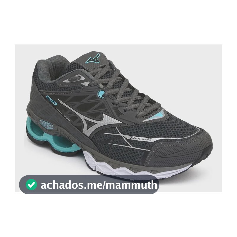 Tênis Mizuno Creation 20 Esporte Academia Caminhada Macio Grafite Verde 38 Br