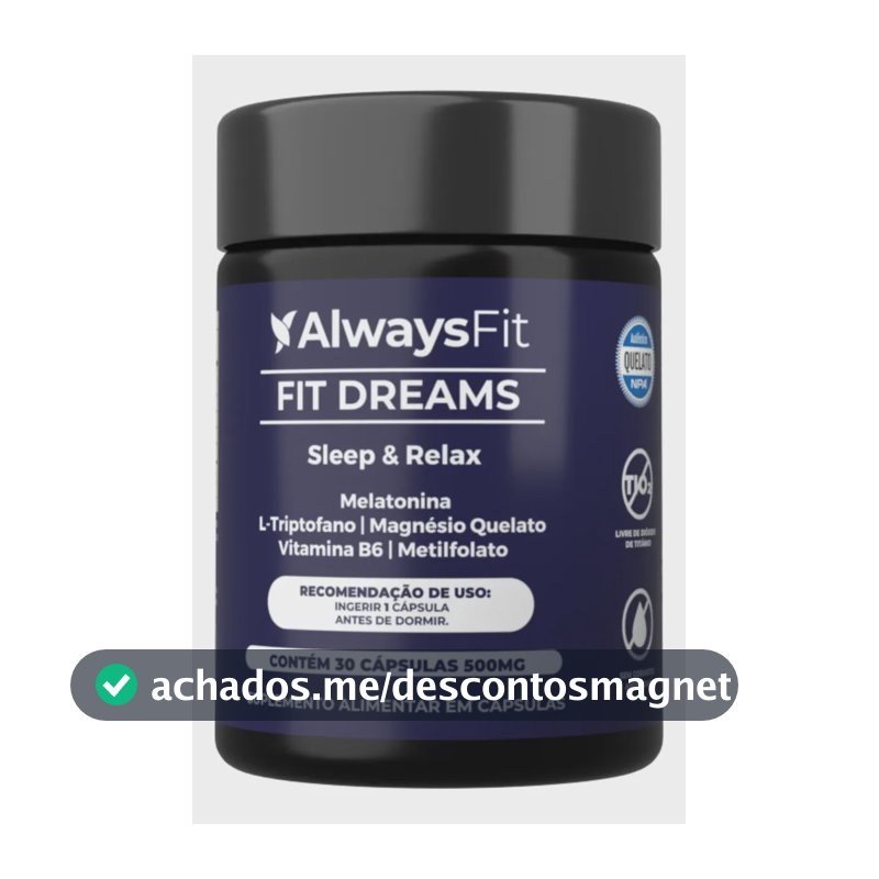 Fitdreams Alwaysfit | Melatonina + Vitaminas |  30 Cápsulas Sem Sabor