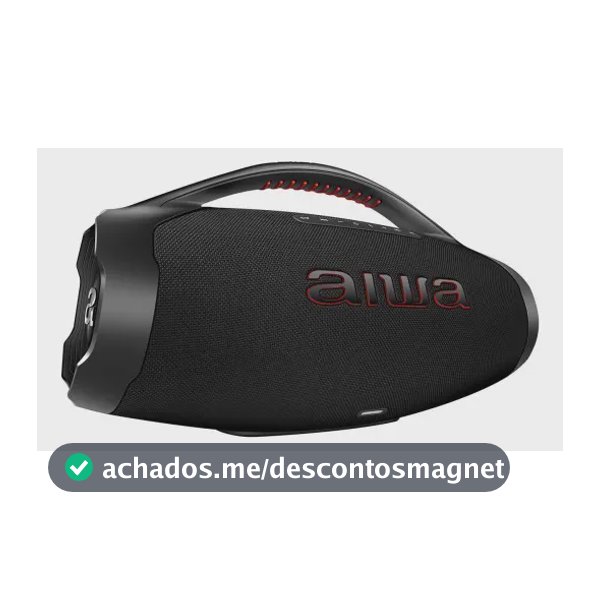 Caixa De Som Boombox Aiwa Aws-bbs-01b 200w Rms Bluetooth Res Cor Preto