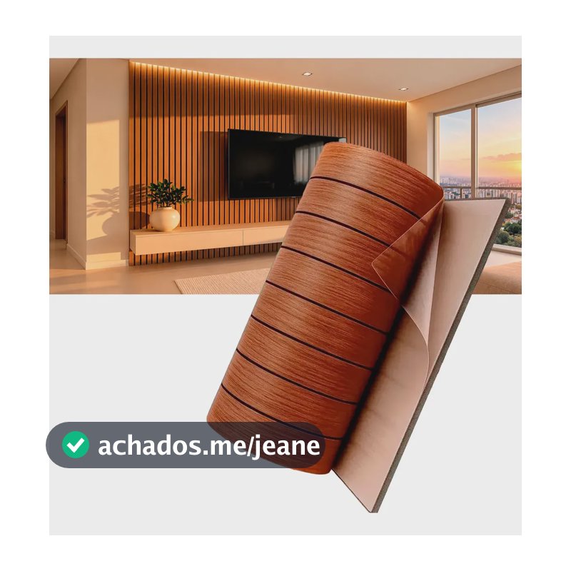 Rolo Painel Ripado Adesivo 3d (3m X 40cm) Decorativo Pvc Ripado Freijó