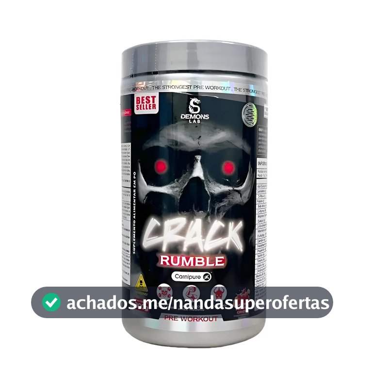 Pré Treino Demons Lab Crack Popping Candy 300g Sem Sabor 400mg Cafeína
