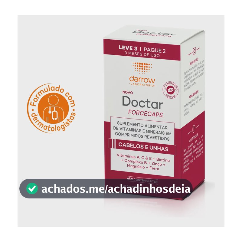 Darrow Doctar Forcecaps Suplemento Alimentar 90 Comprimidos Colágeno